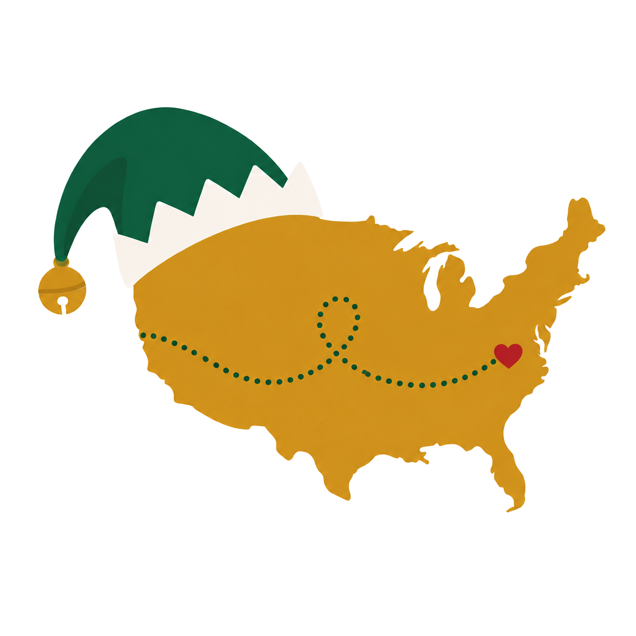EAA Coast-to-Coast Heart Emblem connecting America
